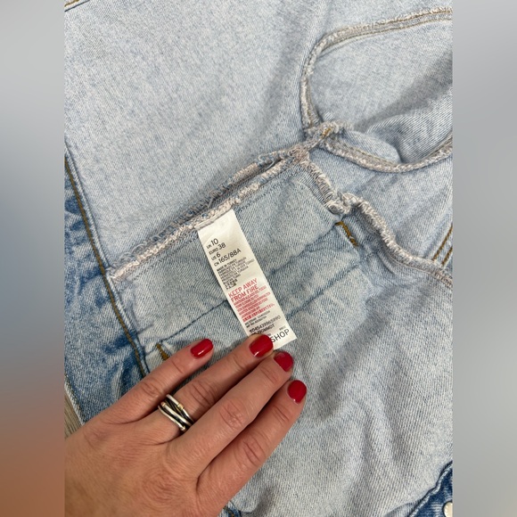 Topshop MOTO Off Shoulder Denim Jacket Size 6 - Picture 6 of 8